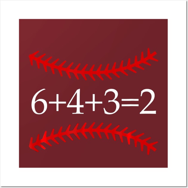 6 4 3 2 Baseball Math Cute Softball Game Wall Art by Vigo